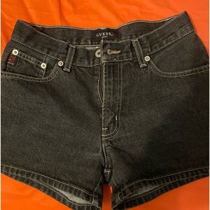 guess black shorts